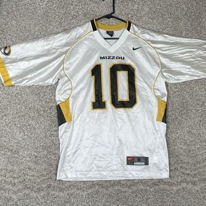 Nike Team Missouri Tigers Jersey Men's Small White Vintage Mizzou Football